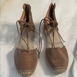 Merona Tan Lace-Up Espadrilles